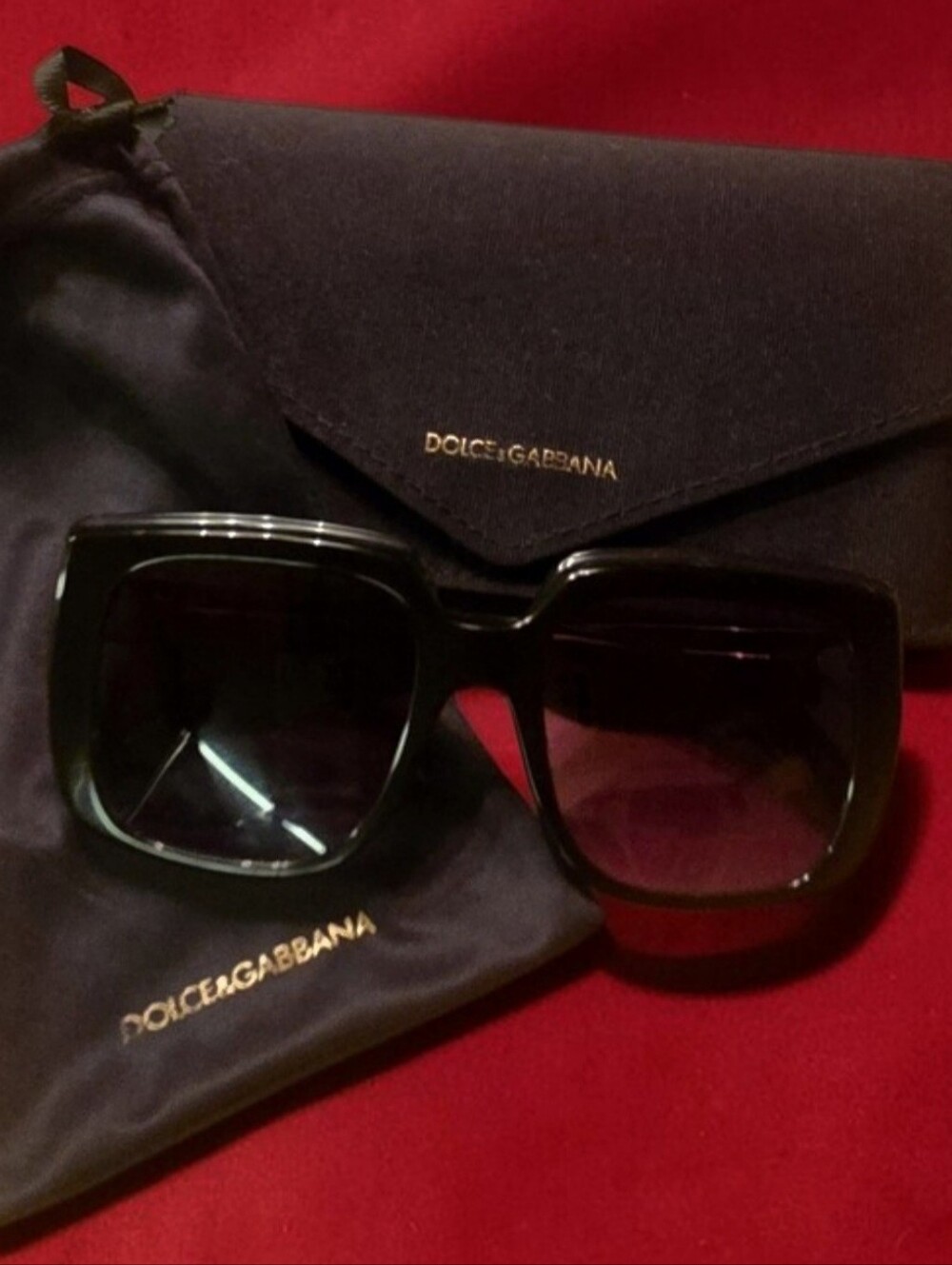 COA Dolce & Gabbana Black Gradient  Sunglasses. New With Case & Pouch, DG 4414-F